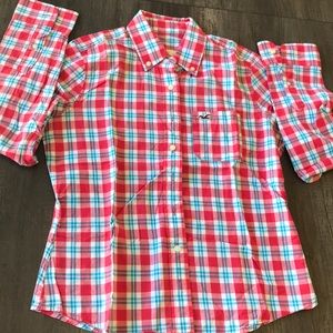 HOLLISTER plaid botton down shirt